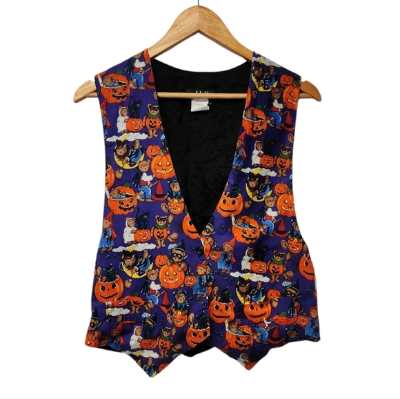 Halloween Pumpkin teddybear Vest - Picture 1 of 6